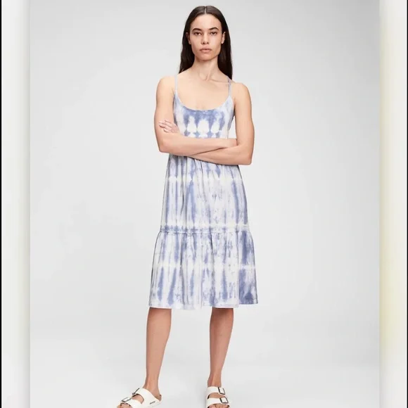 GAP | Dresses | Nwt Gap Tall Womens Racerback Tie Dyed Tiered Midi Dress |  Poshmark